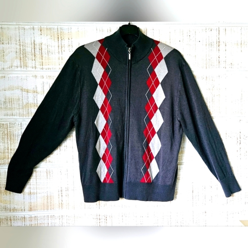 Chereskin Mens Zip Up‎ Sweater Size M